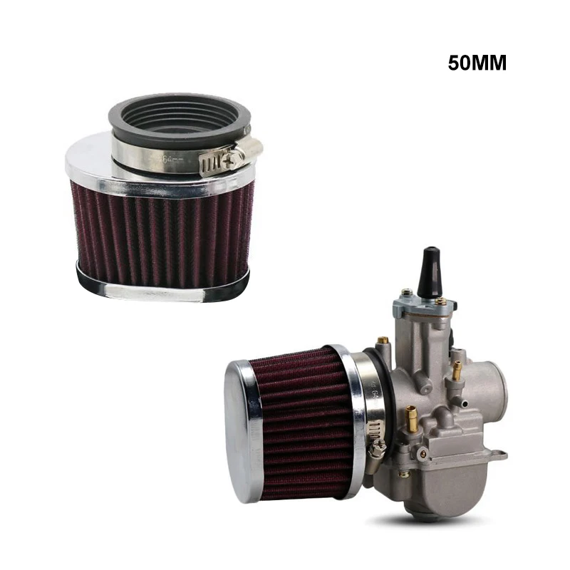 Фильтр воздушный для мотоцикла фильтр скутера Yamaha Kawasaki Suzuki Honda 50 55 60 мм|Воздушные