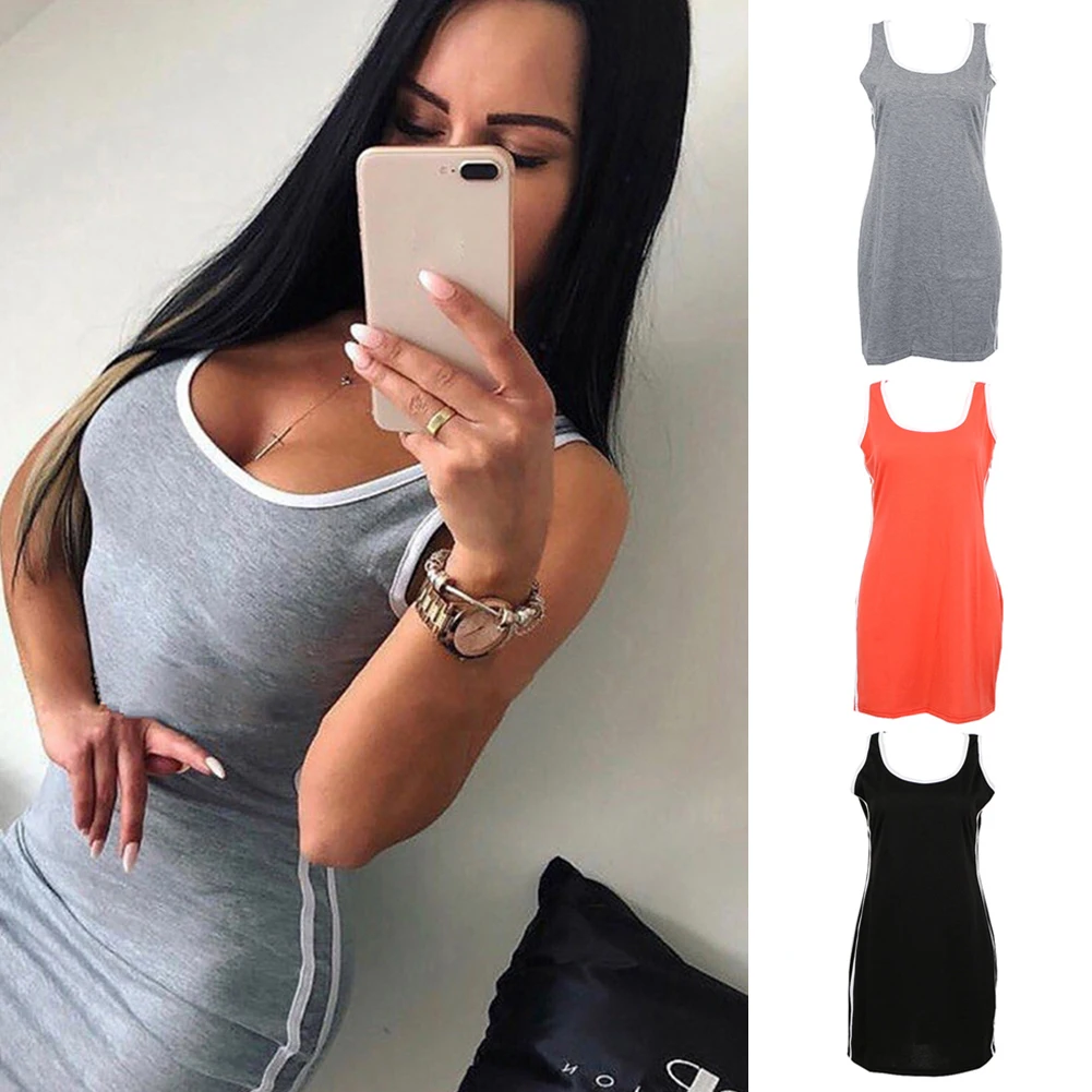 DANALA2020 Новое Сексуальное Женское летнее платье облегающее бодикон без рукавов