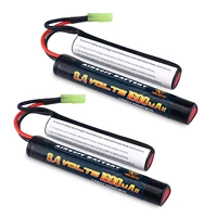 2pcs 7s 23a 8 4v 1600mah butterfly nunchuck nimh battery pack with mini tamiya connector for airsoft guns ak aegs