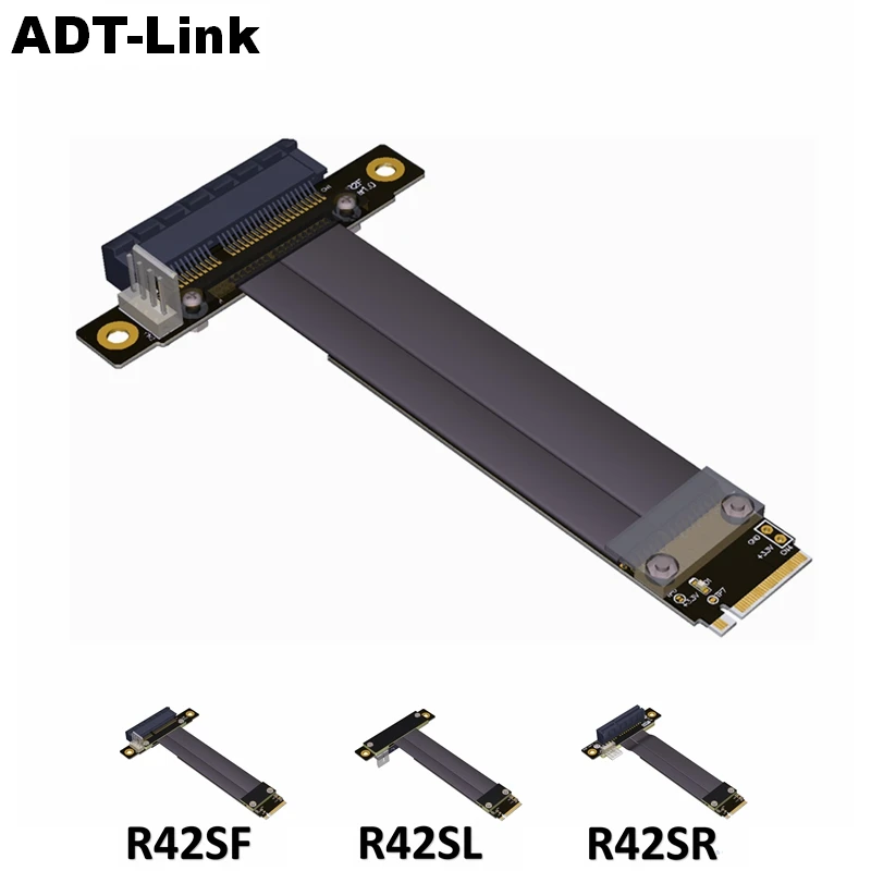 Cabo de Extensão Pci Express 4x para M.2 Nvme R42sf R42sl R42sr Pcie x4 3.0 Cartão Riser 2280 Linha de Extensão 32g Bps Cabos de computador e conectores