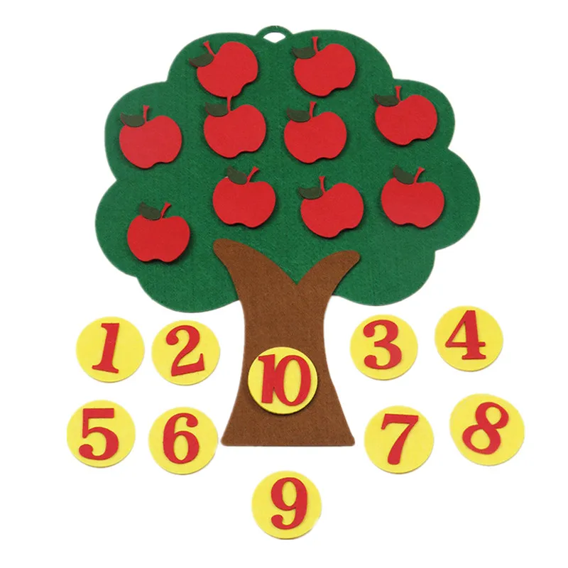 Montessori Teaching Aids Apple Trees Math Toys Teaching Kindergarten manual DIY Weave Cloth Early Learning Education Toys