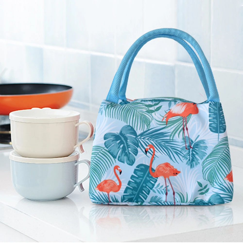 Портативный холст милый мультфильм изолированный алюминиевая фольга сумка для