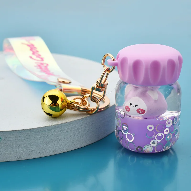Cute Fashion Acrylic Keychain Into The Oil Wizard Water Cup Creative Cartoon Fun Charm Keychain Ladies Bag Mobile Phone Keychain