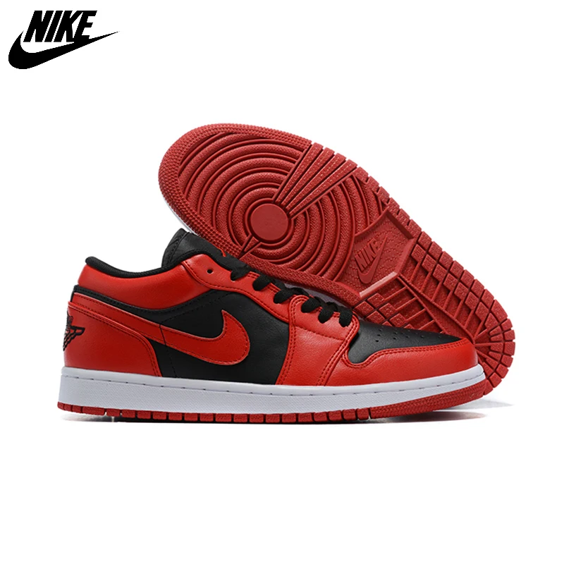 

Air AJ 1 Low Varsity Red Couple Basketball Shoes Men Breathable Sneakers Women Outdoor Sports Shoes 553558-606