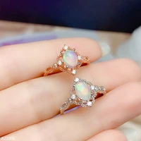 kjjeaxcmy boutique jewelry 925 sterling silver inlaid natural opal girl ring mini fashion new support testing
