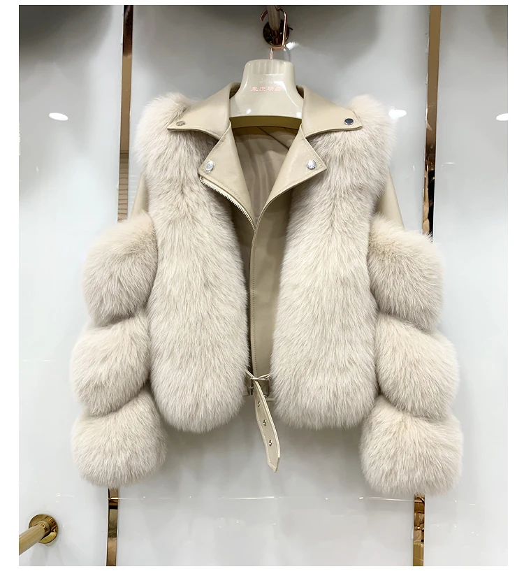 2019 Зимняя Новая модная женская куртка из натурального Лисьего меха YH239 |