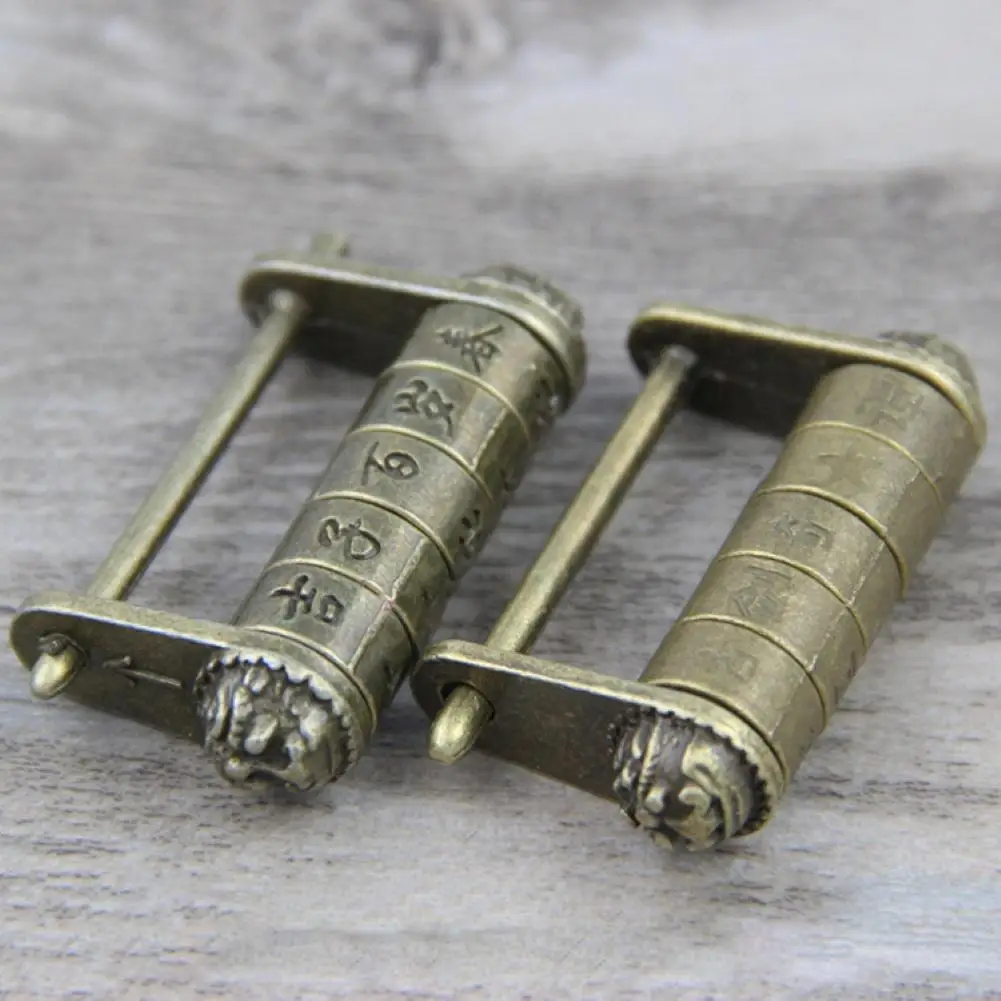 

Chinese Antique Zinc Alloy Luggage Suitcase Padlock Jewelry Box Combination Lock Home Improvement Hardware Suppies
