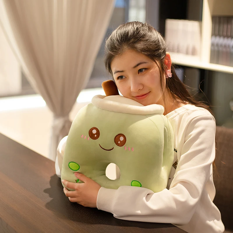 

Real Life Bubble Tea Cup Plush Pillow Stuffed Food Milk Tea Soft Doll Milk Tea Cup Nap Pillow Hand Warmer Kids Birthday Gift