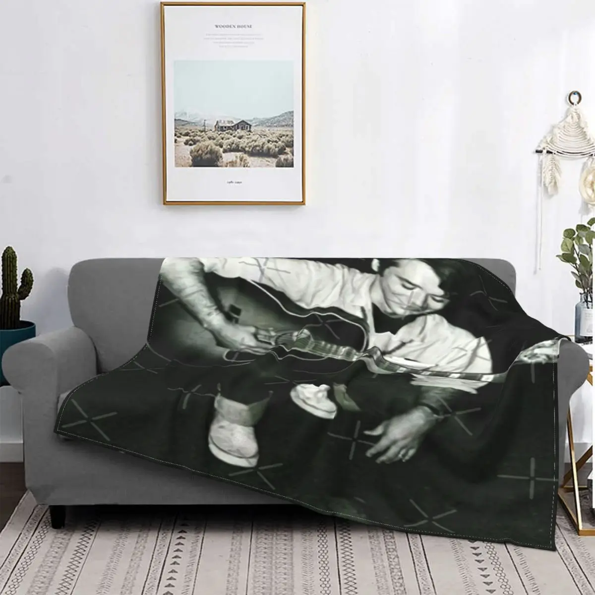 

Джон Fahey-colcha a cuadros para cama, manta con капуча, 439
