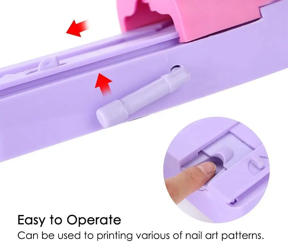Маникюрный принтер для самостоятельной Печати ПЕЧАТНАЯ МАШИНКА маникюра штампы