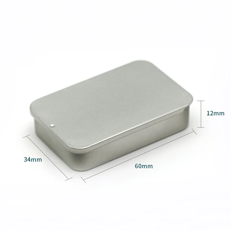 

10Pcs 60x34x11mm Portable Iron Box Slide Cover Storage Box Wedding Jewelry Pill Cases Tin Boxes Container Home Storage
