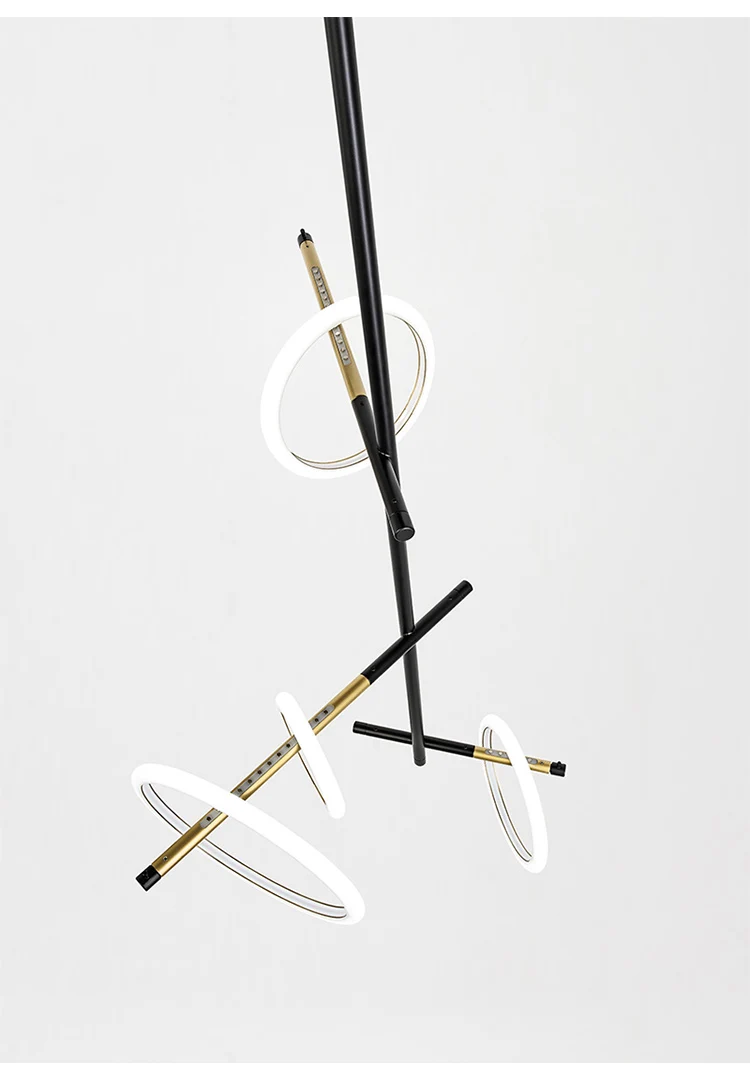 

Postmodern LED Magnetic attraction Chandelier lighting Novelty living room Pendant Lamps bedroom dining deco Ring Hanging Lights