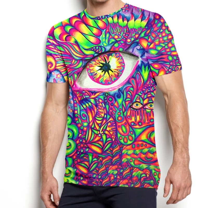 

Футболка CJLM мужская с 3D-принтом глаз, круглый вырез, летняя Прямая продажа в Китае, рубашка оверсайз с коротким рукавом в стиле хип-хоп, Харад...