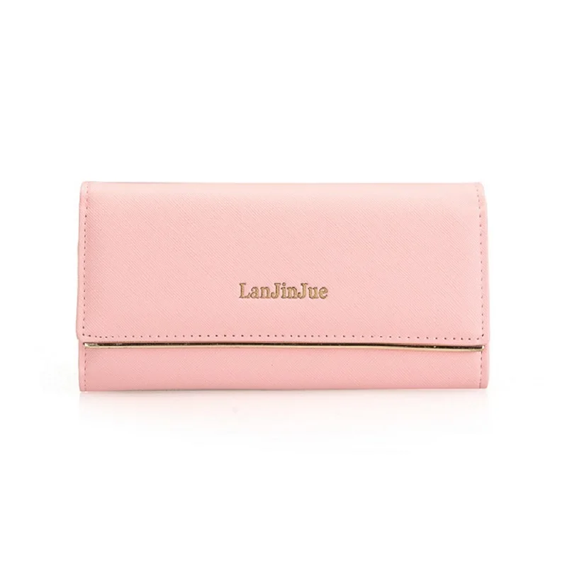 

2021New fashion original Luxury Brand PU Leather woman long wallet big capacity Credit Card holder purses phone pocket money bag