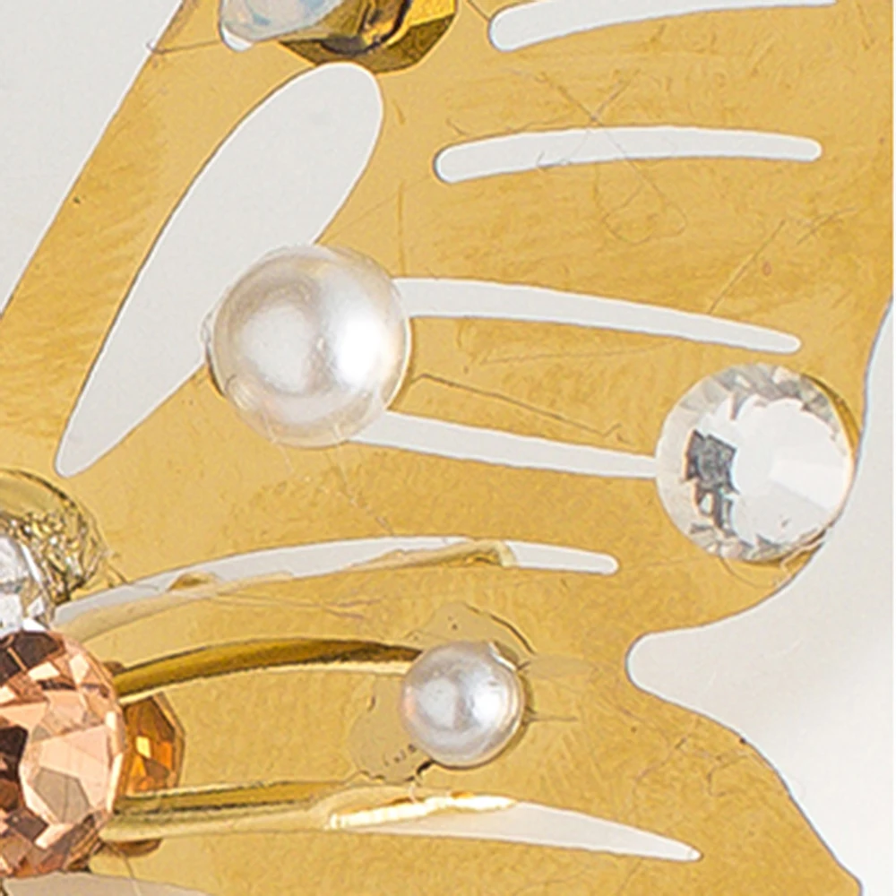 Заколки для волос с жемчужинами и кристаллами |