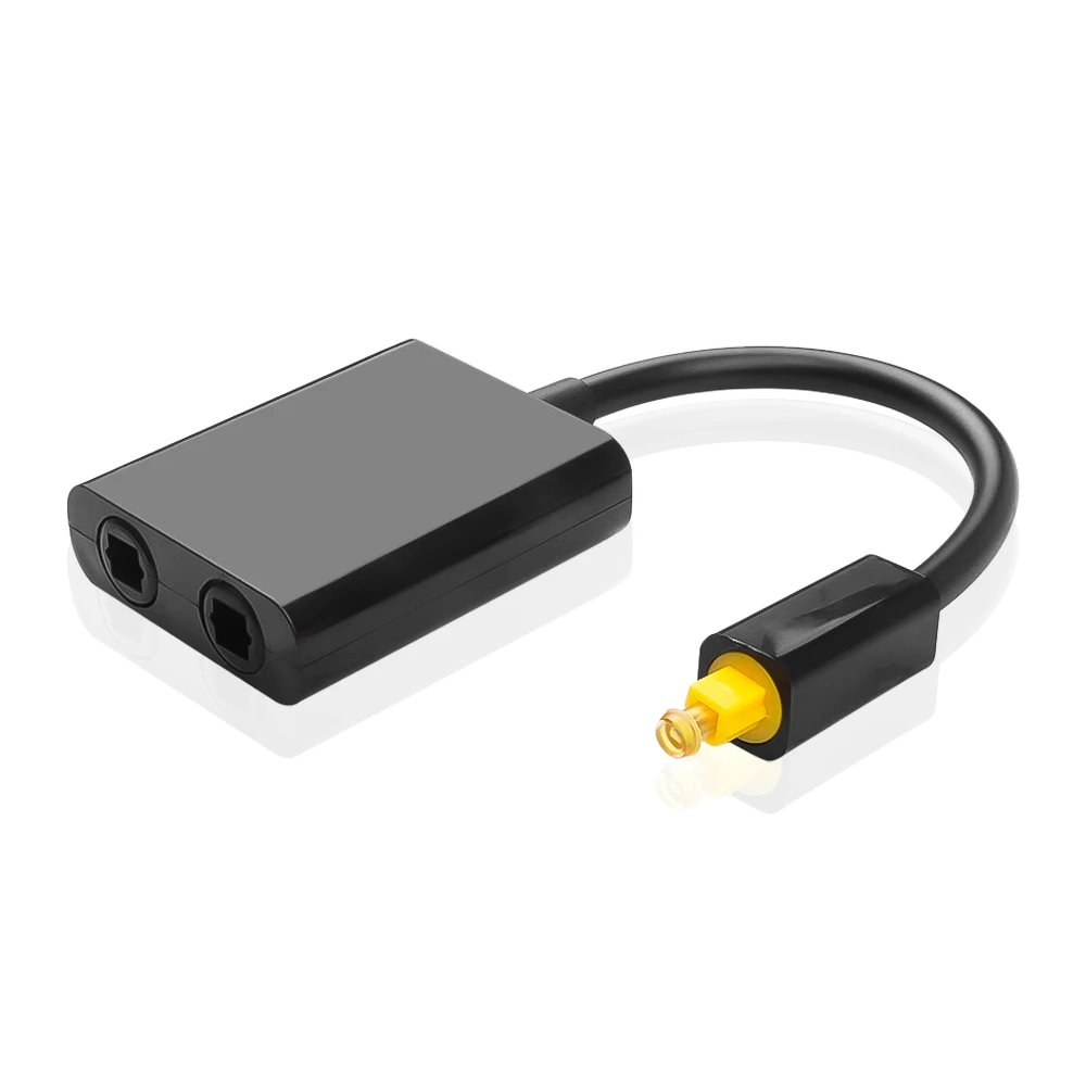 Цифровые аудио и видеокабели kebidu Mini USB Toslink оптоволоконный адаптер 1 на 2 мама