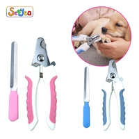 pet nail clippers dog cat scissors stainless steel two color labor saving nail clippers convenient beauty cleaning supplies