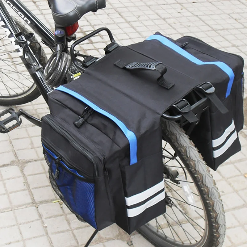 

Bike Bags High Capacity Cycling Double Side Rear Rack Tail Seat Pannier Pack Luggage With Reflective Strip Bicycle Mountain Road