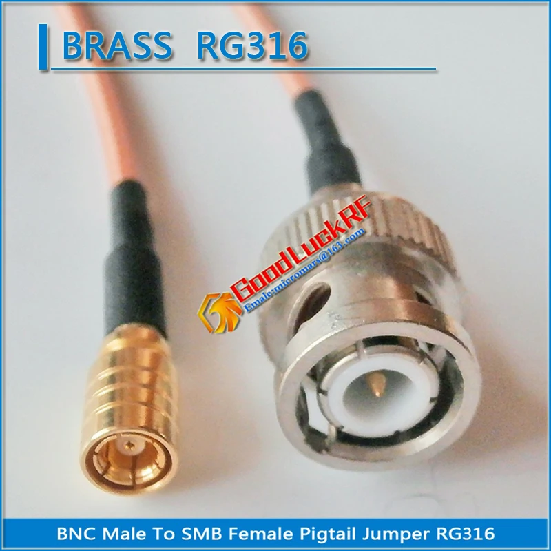 

1X Pcs High-quality Q9 BNC Male To SMB Female Plug RF Connector RG316 Pigtail Jumper Cable Low Loss
