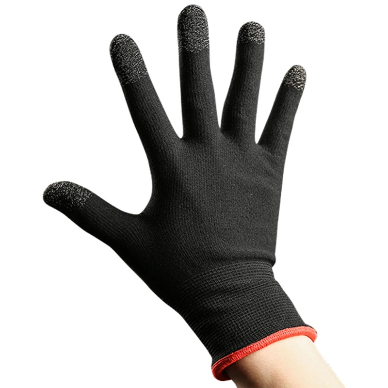 

Silver Fiber Anti-Slip Press Screen Gloves Keep Warm Gaming Gloves for PUBG Mobile Games Press Screen Finger Sleeves