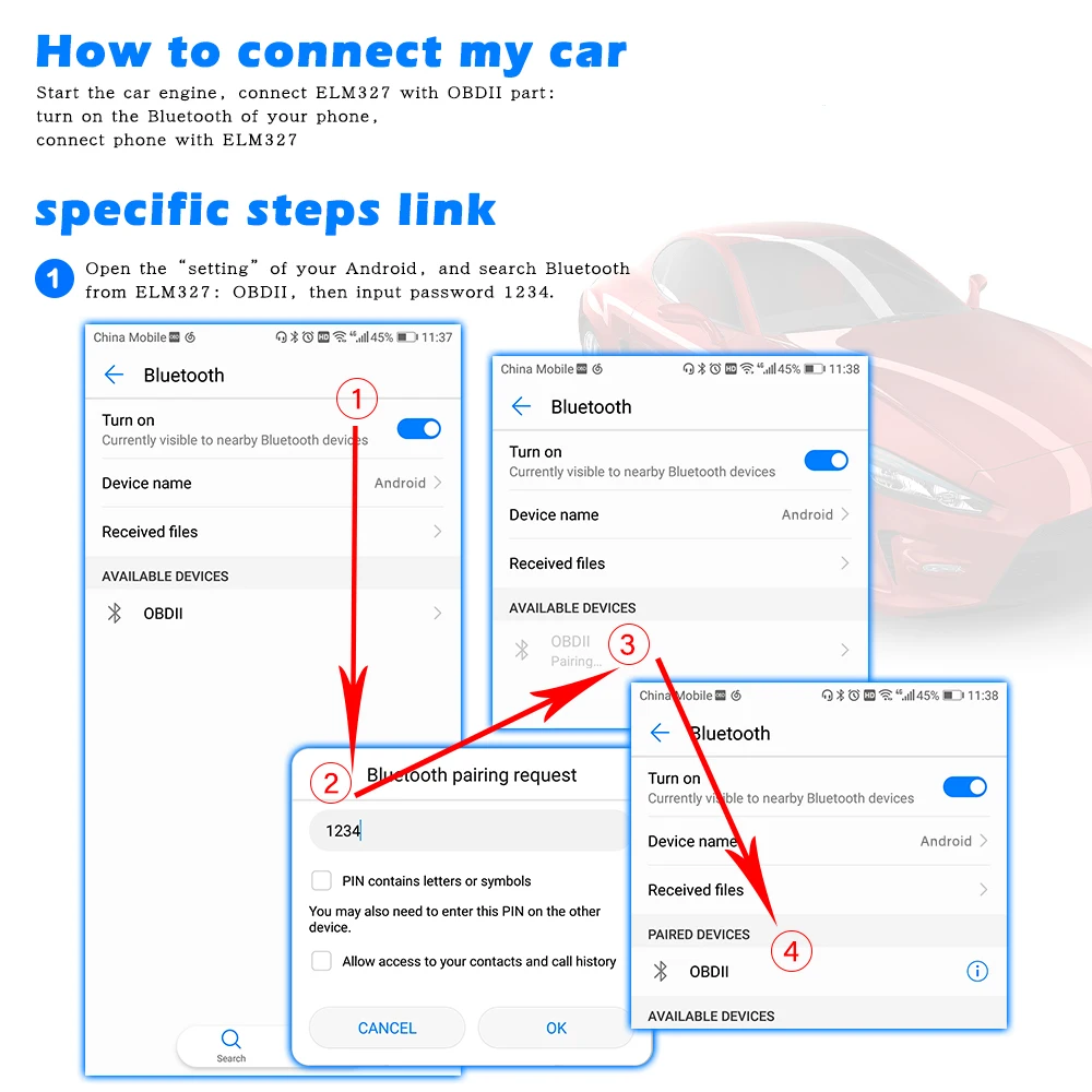 Мощность OBDII сканер считыватель кодов Bluetooth ELM327 V2.1 PIC18F25K80 Авто OBD 2 для Skoda Octavia 2 3 A2 A5 A7/Fabia/Rapid