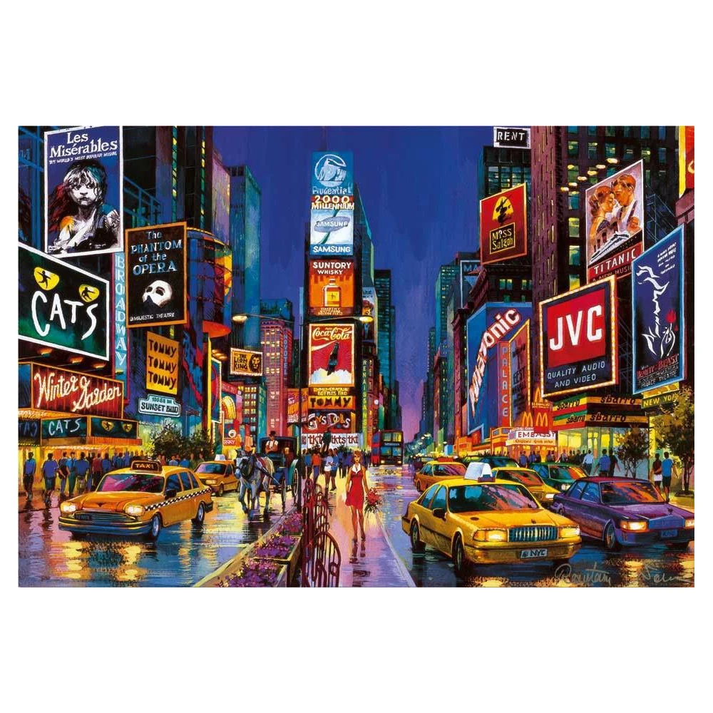 

5D DIY Diamond Painting Full Square/Round New York Times Square Diamond Embroidery Handmade Home Decoration Mosaic Creative Art