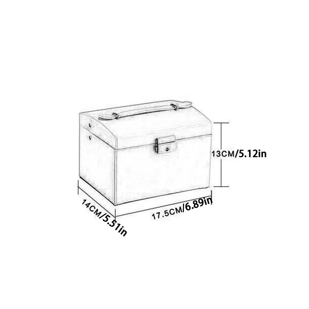 

GENBOLI Women Makeup Carrying Case Casket Jewelry Leather Organizer Storage Display Packaging Rack Box Wedding Decoration Gift