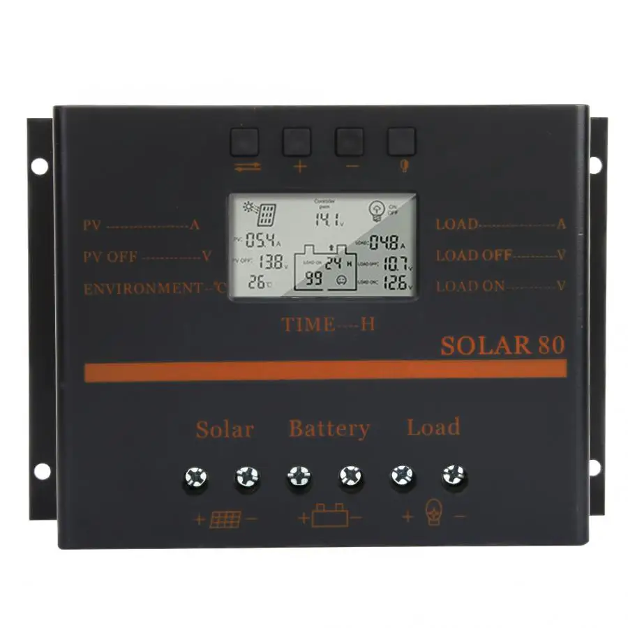 Горячая Распродажа 12V/24V Auto 80A PWM Высокоточный Контроллер заряда солнечной панели
