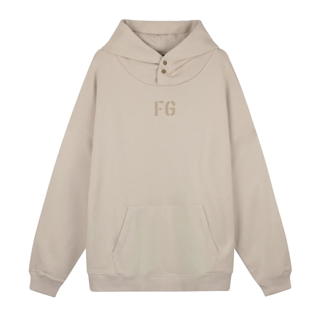 

2021 Winter New Men's Hoodie Fashion High Street Hip Hop Casual Warm Fleece Simple High Quality Pullover Hoodie FG