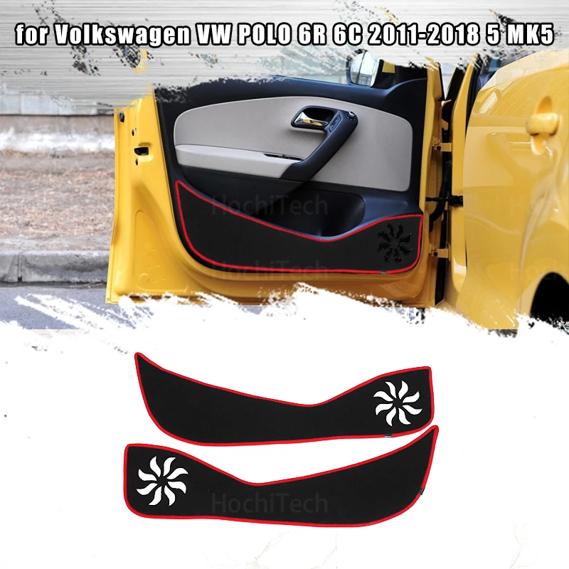 

Door Inside Guard Accessories Protective Mat Protection Carpet Car Door Anti Kick Pad Sticker for Volkswagen VW POLO 6R 6C 11-18