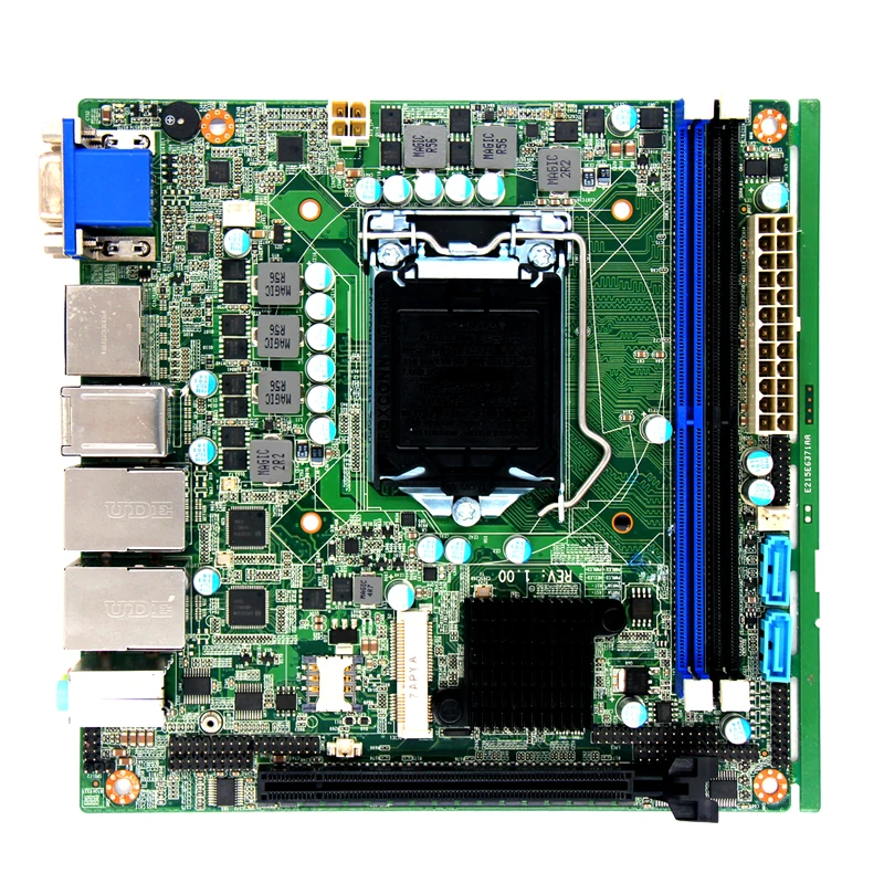 LGA1151 H110 чипсет материнская плата MINI ITX с двумя DDR4 ram socket 10 com портами и lan
