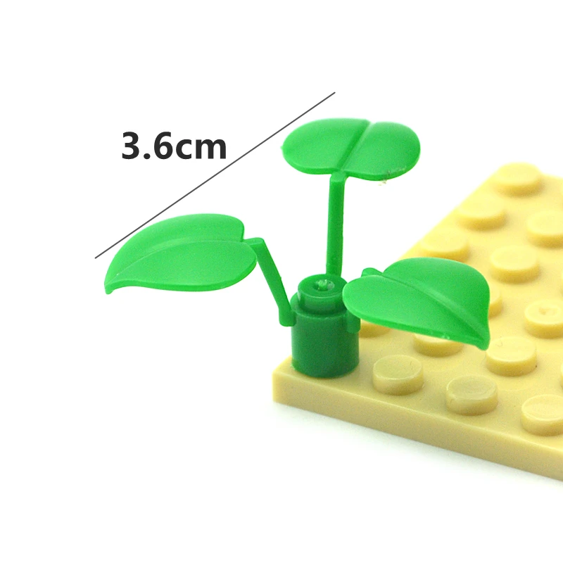 Кубики MOC 6255 40 шт. строительные блоки: Клевер трава на удачу совместимы со всеми