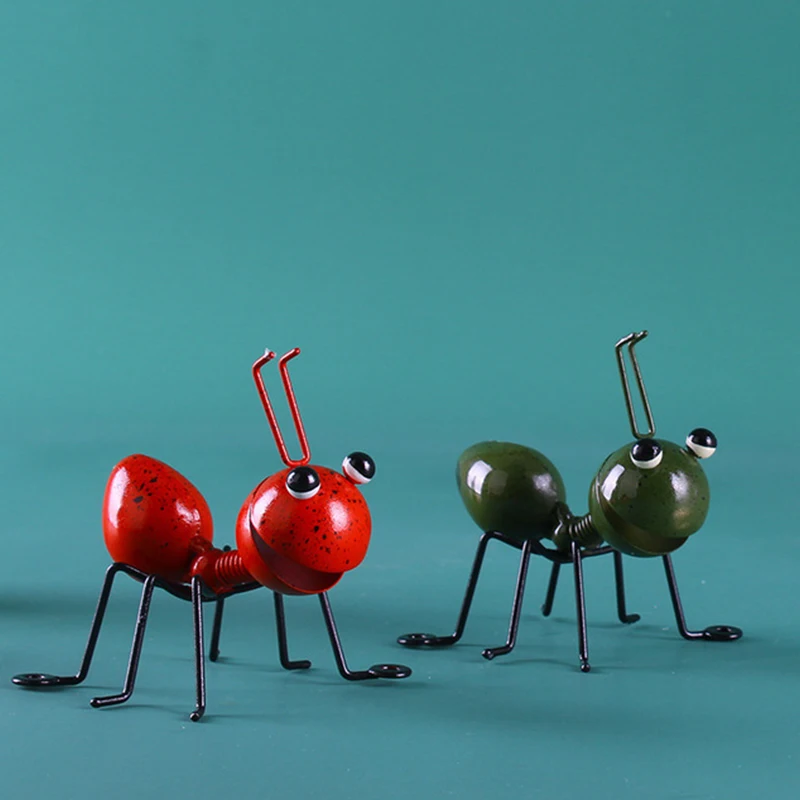 4PCS Colorful Cute Garden Art Metal Sculpture Ant Ornament Insect For Hanging Wall Lawn Decor Indoor Outdoor | Дом и сад