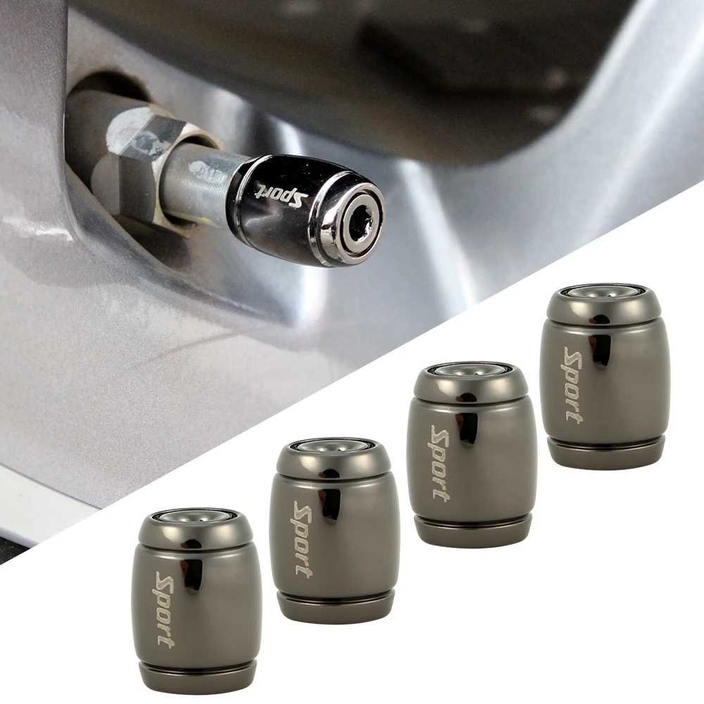 

Zinc Alloy Anti-theft Sport Car Tire Valve Caps Wheel Tires Tire Stem Air Cap Airtight Covers for Car Styling