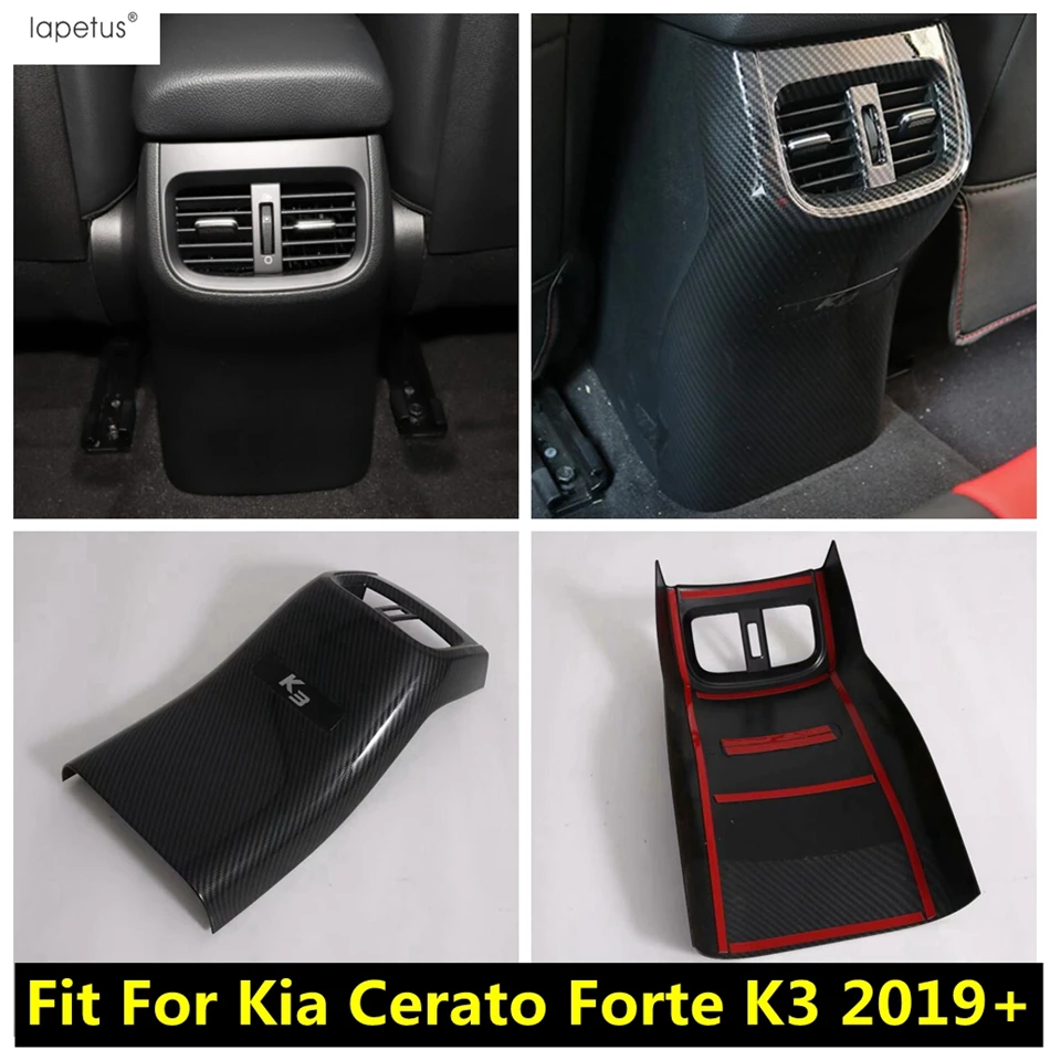 

Armrest Box Anti Kick Panel Air Condition Outlet Vent Cover Trim Carbon Fiber Look Interior For Kia Cerato Forte K3 2019 - 2022