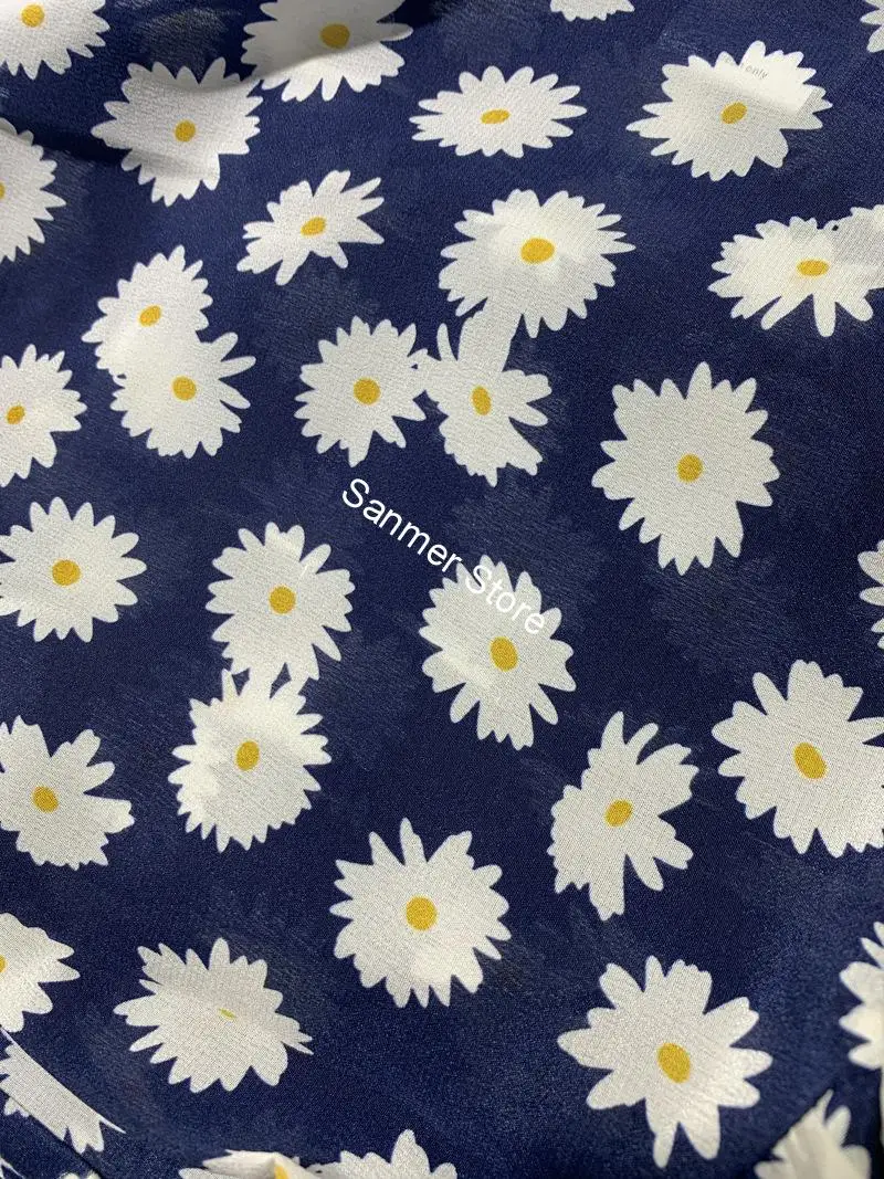 

Women Ruffles Wrap Mini Dress Daisy Floral V-neck Print Short Sleeve Fresh Summer New Ladies Dresses Fashion