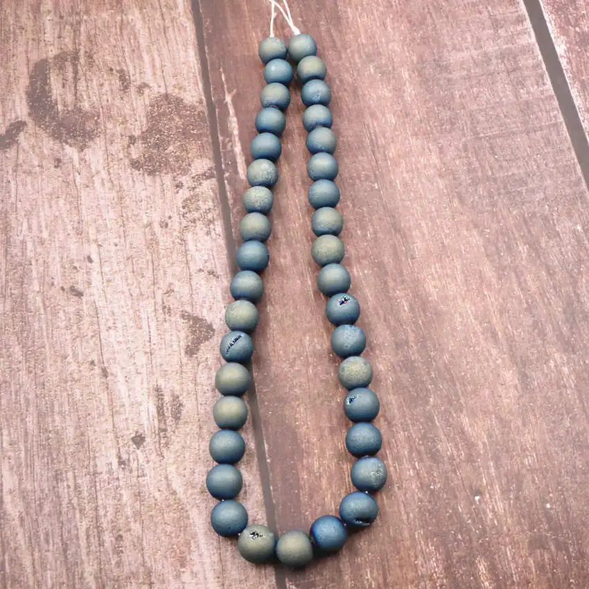 Оптовая продажа Новинка круглый натуральный кварц Geode агатовый камень бусины для