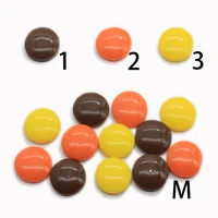 kawaii candy beans flat back resin cabochon round candy food diy embellishments for scrapbooking phone deco parts 14mm