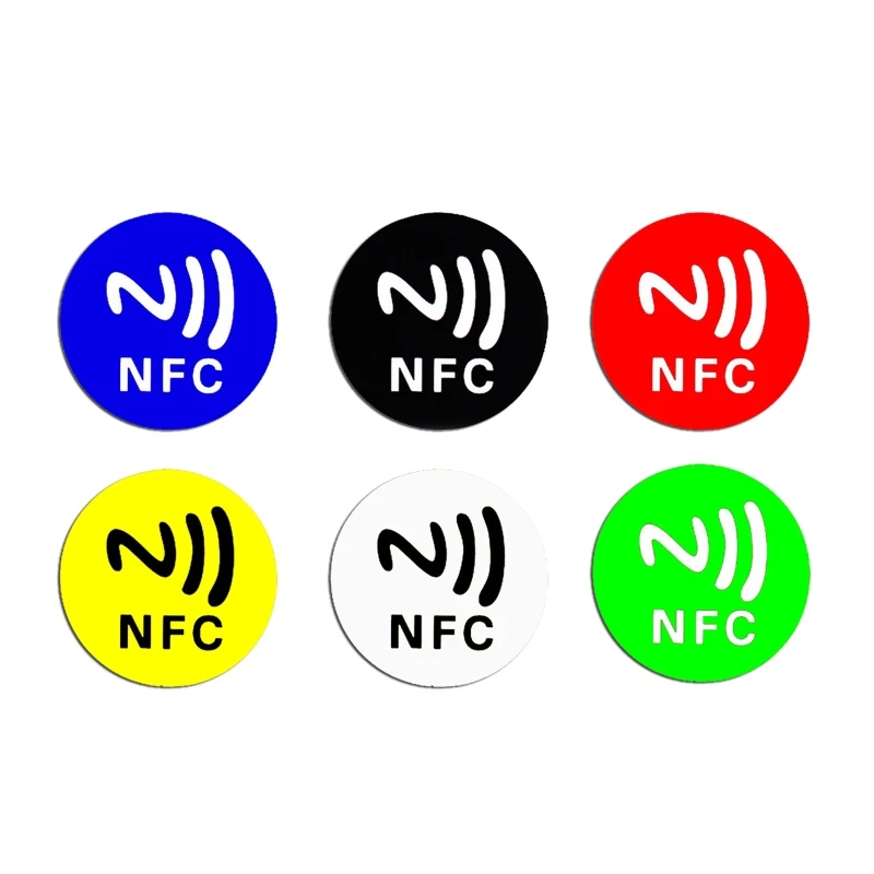 

6 шт./партия, металлические наклейки NFC NTAG215