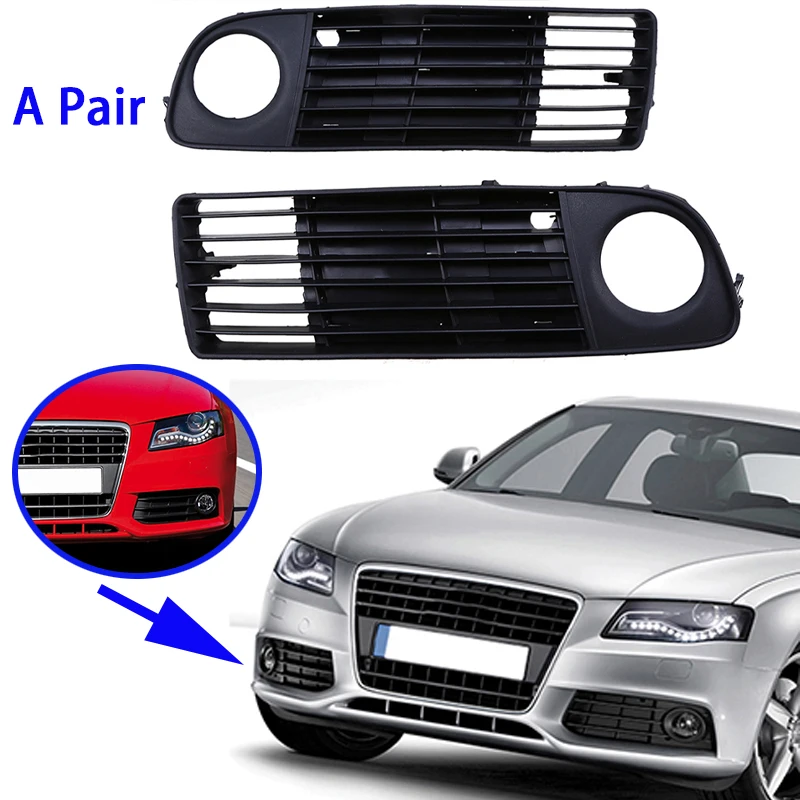 

Пара для переднего бампера Туман светильник рама Нижняя решетка туман светильник решетка 4B0807682S 4B0807681S для 1998-2001 - A6 C5