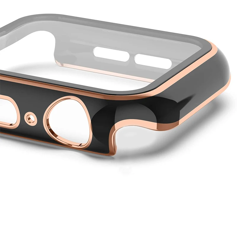 Чехол для Apple Watch чехол 44 мм 40 iWatch 42 38 бампер из закаленного стекла watch серии 4 3 5 SE