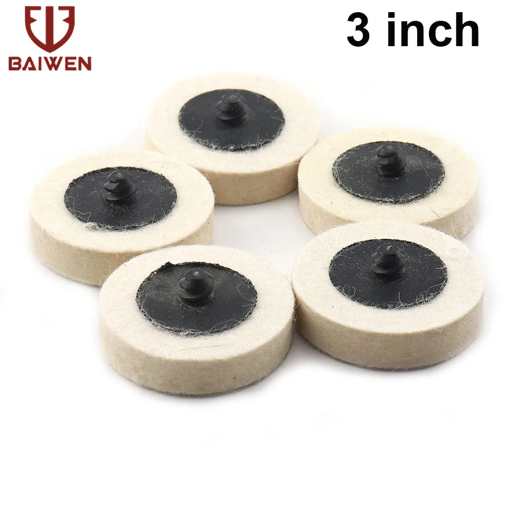 

1/2/3 дюйма Roloc полировальные диски полировальные диски из сжатой шерсти войлочная ткань диск шлифовальные диски Dremel вращающиеся аксессуары