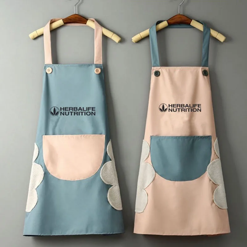 Herbalife простой водонепроницаемый и маслостойкий домашний фартук для кухни Модный