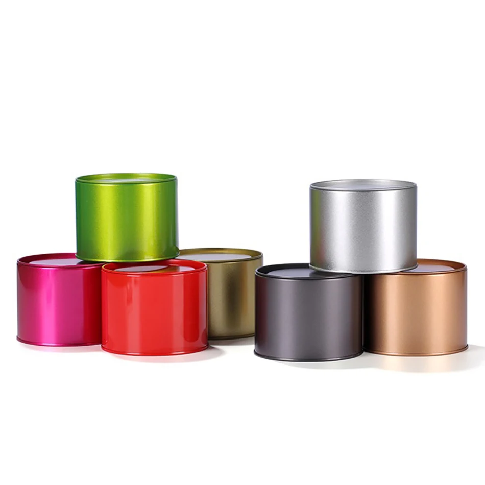 Звездная упаковка 2 унции 60 г винтовые круглые банки металлические жестяные