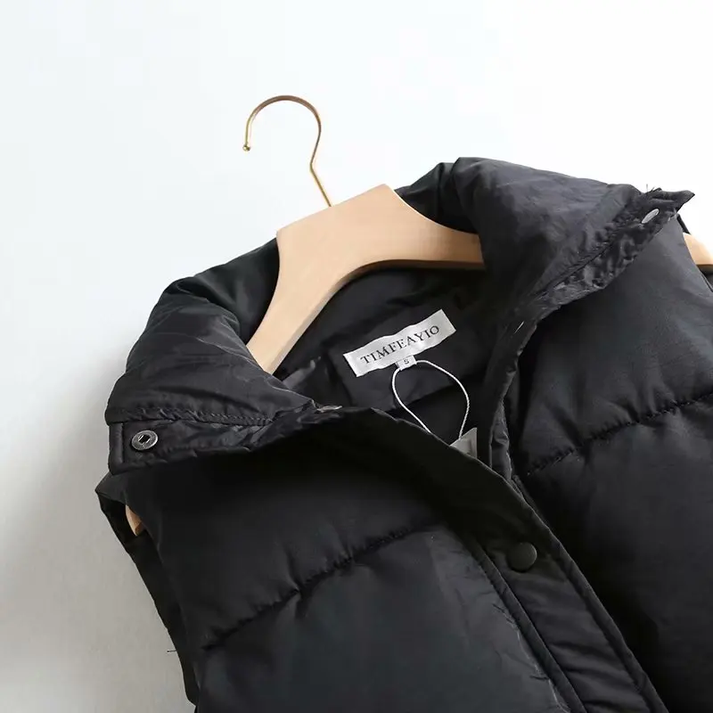 

2020 Autumn Winter New Vest Jacket Woman Korean Loose Medium Long Down Cotton Vest Jackets Female All-match Vest Bread Clothing
