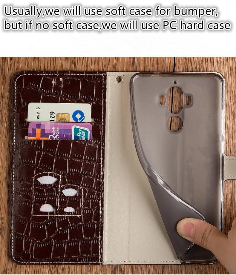 Чехол-книжка из натуральной кожи с бумажником и держателем для карт Xiaomi Redmi Note