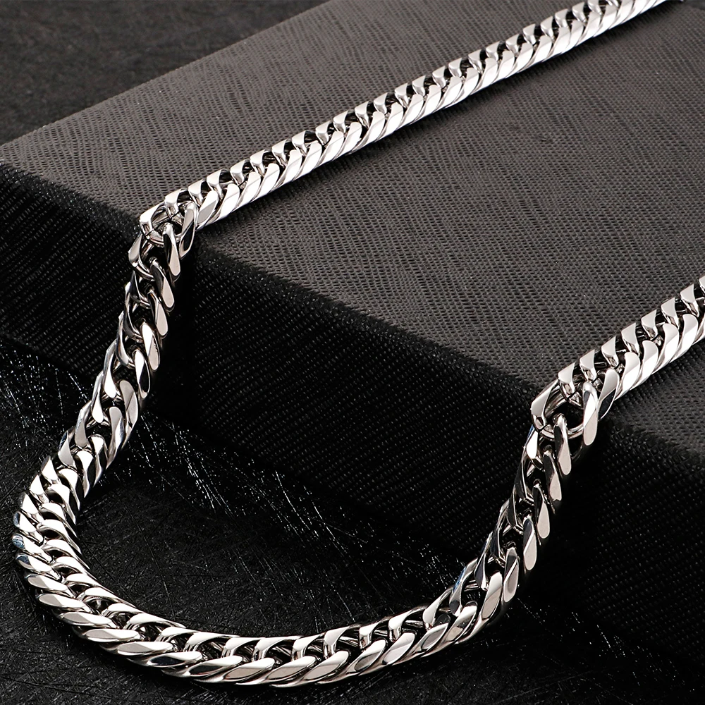 9MM Thick Chain Bracelet Necklace Men Stainless Steel With Lock Hip Hop Choker Mens Necklaces Male Jewelry Accessories Dropship | Украшения