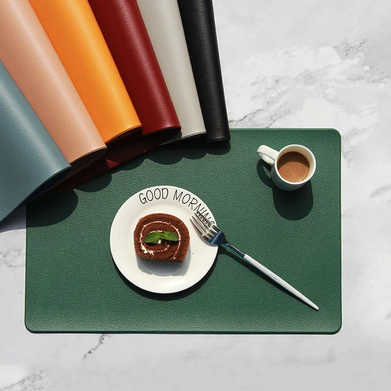 

Solid Color Water Oil Resistant Non-slip Kitchen Placemat Coaster Insulation Pad Dish Coffee Cup Table Mat Home Decor 51105