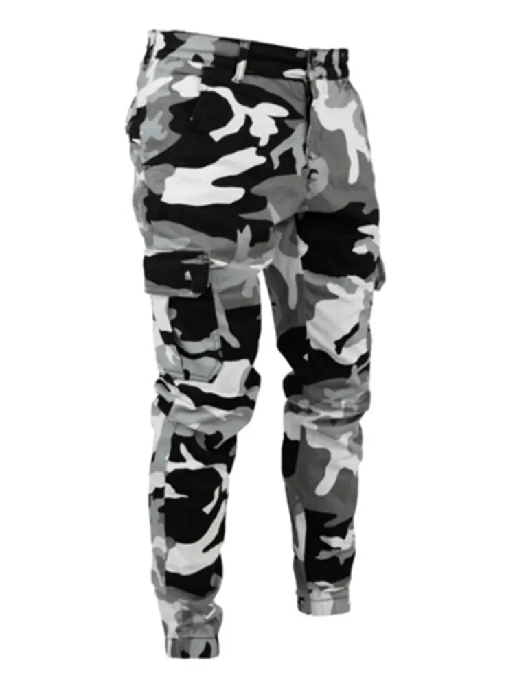 

2021 Men Camouflage Printed Streetwear Slim Stretch Straight Jeans Man Fashion Cotton Jogger Casual Denim Pencil Trousers