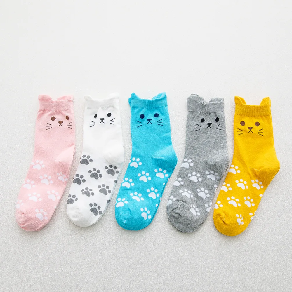 

Носки женские хлопковые в стиле Kawaii, 5 цветов